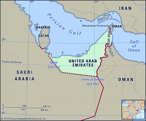 United Arab Emirates - Arabian Peninsula, Persian Gulf, 7 Emirates |  Britannica